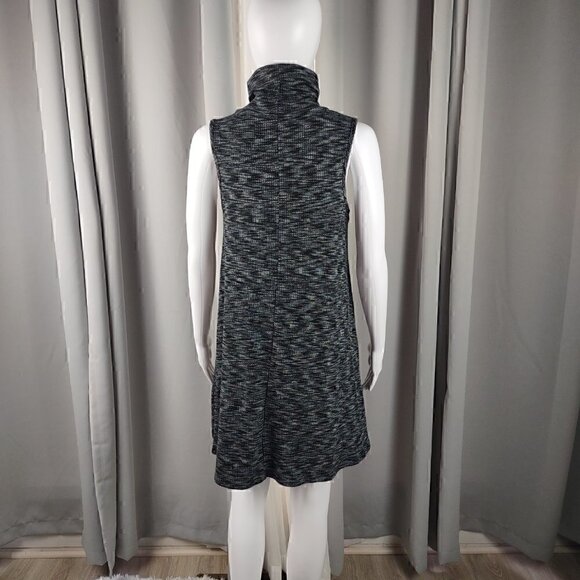 Alya Turtleneck Sleeveless Midi Black, Gray Dress Size XS - Picture 5 of 11